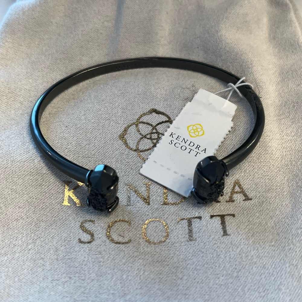 Kendra Scott Edie Onyx Black Open Cuff Bracelet - Picture 3 of 3